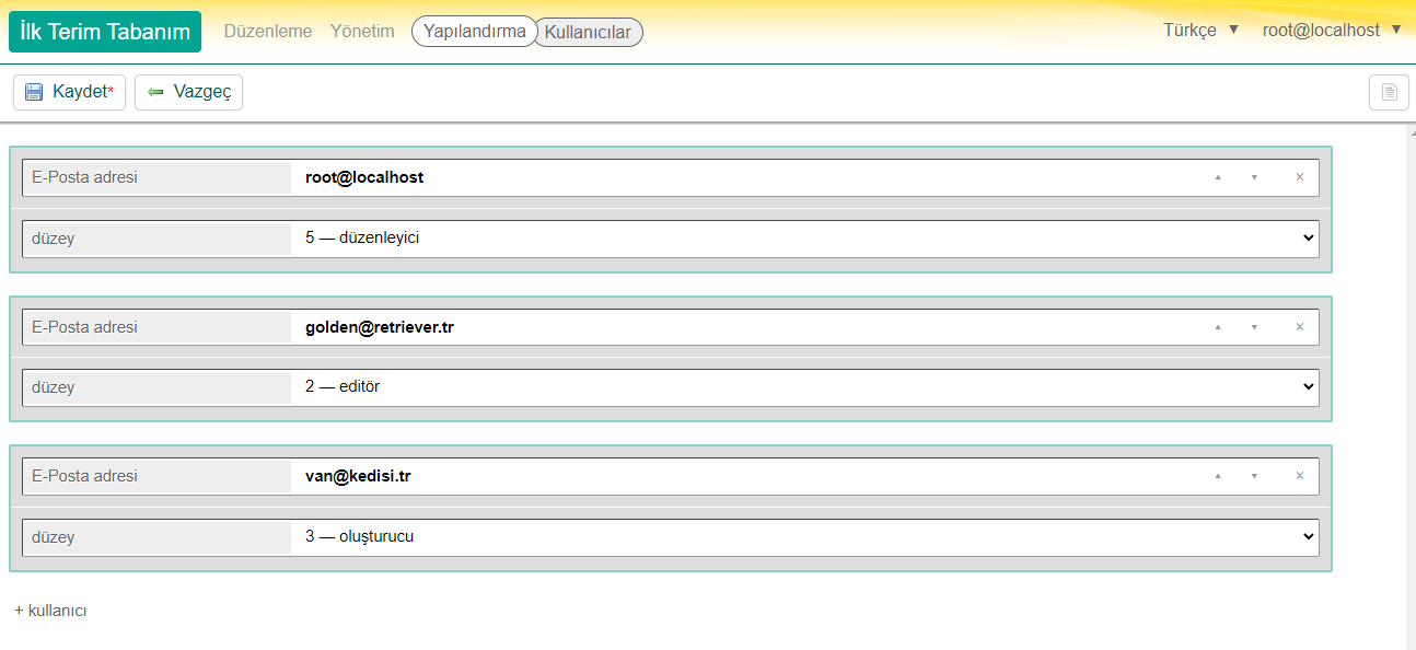 Terim tabanınıza kimlerin erişebileceğini yapılandırın.
