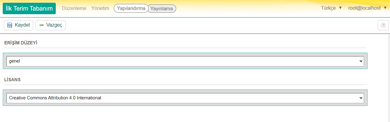 Bir terim tabanının genele açılması.