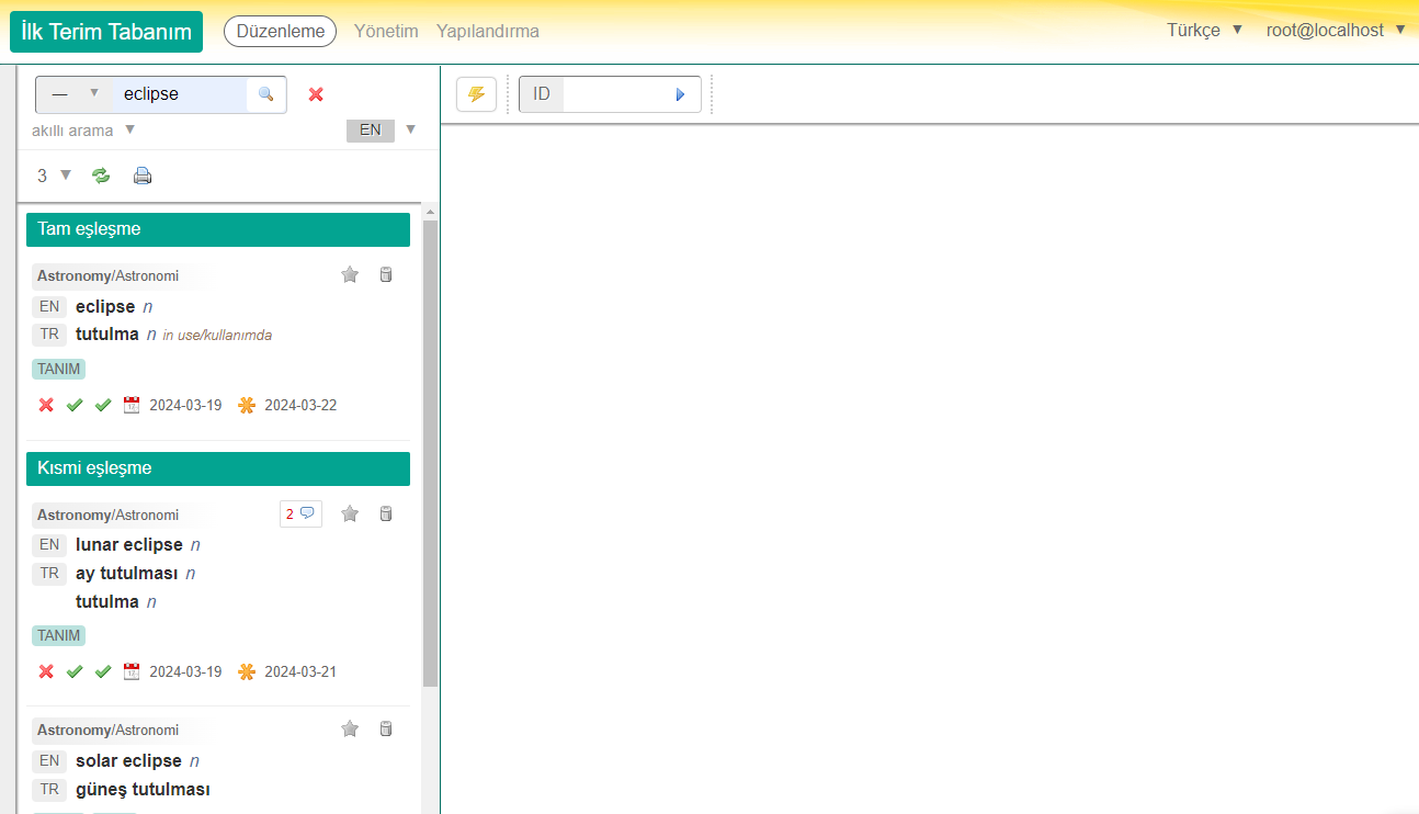 Akıllı arama iş başında.